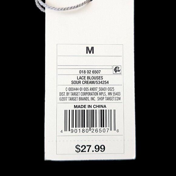 A New Day Lace Top w/Flared Long Sleeves Size Med NWT - Picture 9 of 10